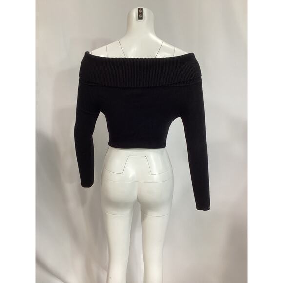 Line & Black Dot 'Heart Struck' Off Shoulder Cotton Sweater Size M - Picture 3 of 4